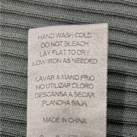 Open Front Ribbed Cardigan in Foam Green - Picture 7 of 7